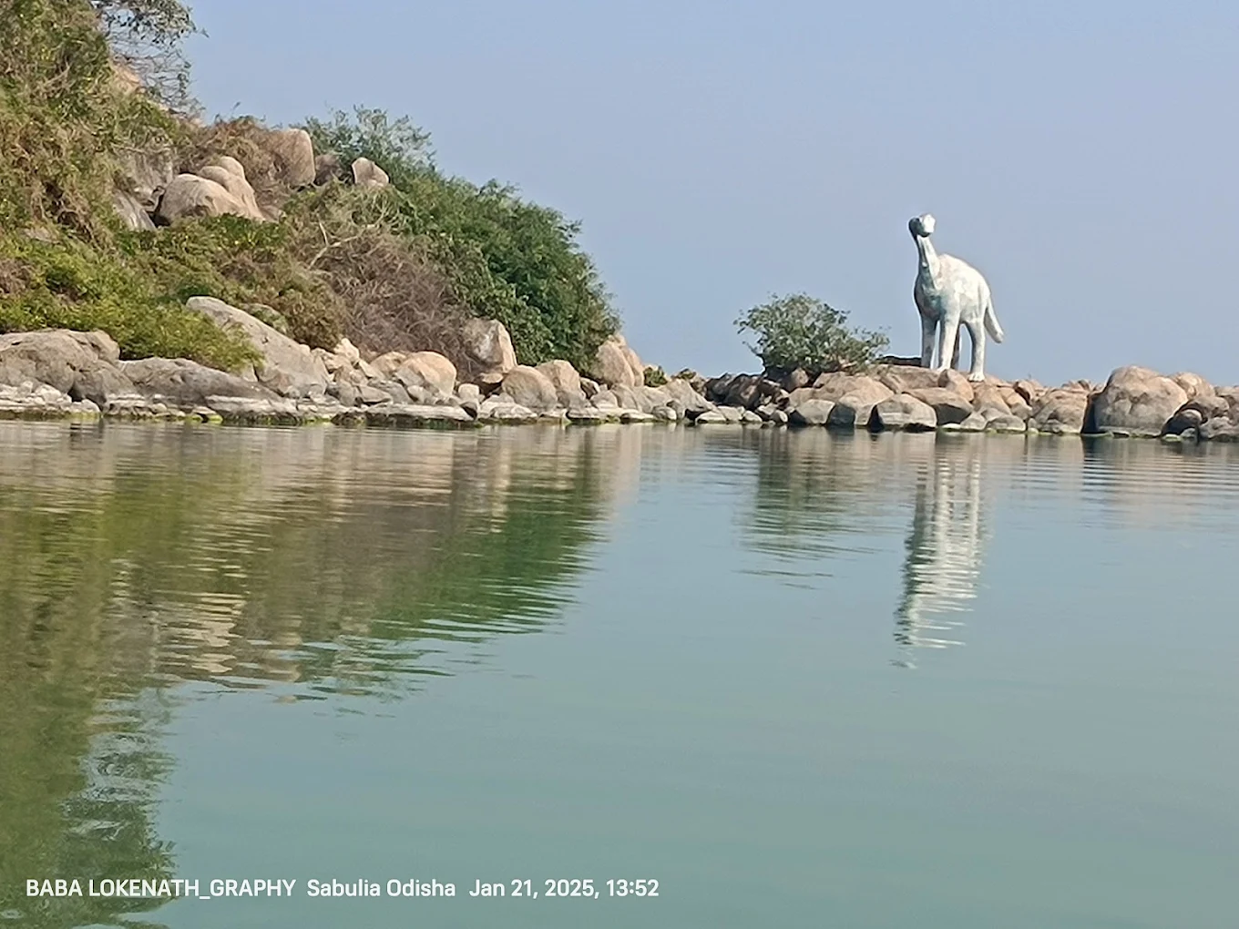 Outdoor seating near Chilika lake shoreline
